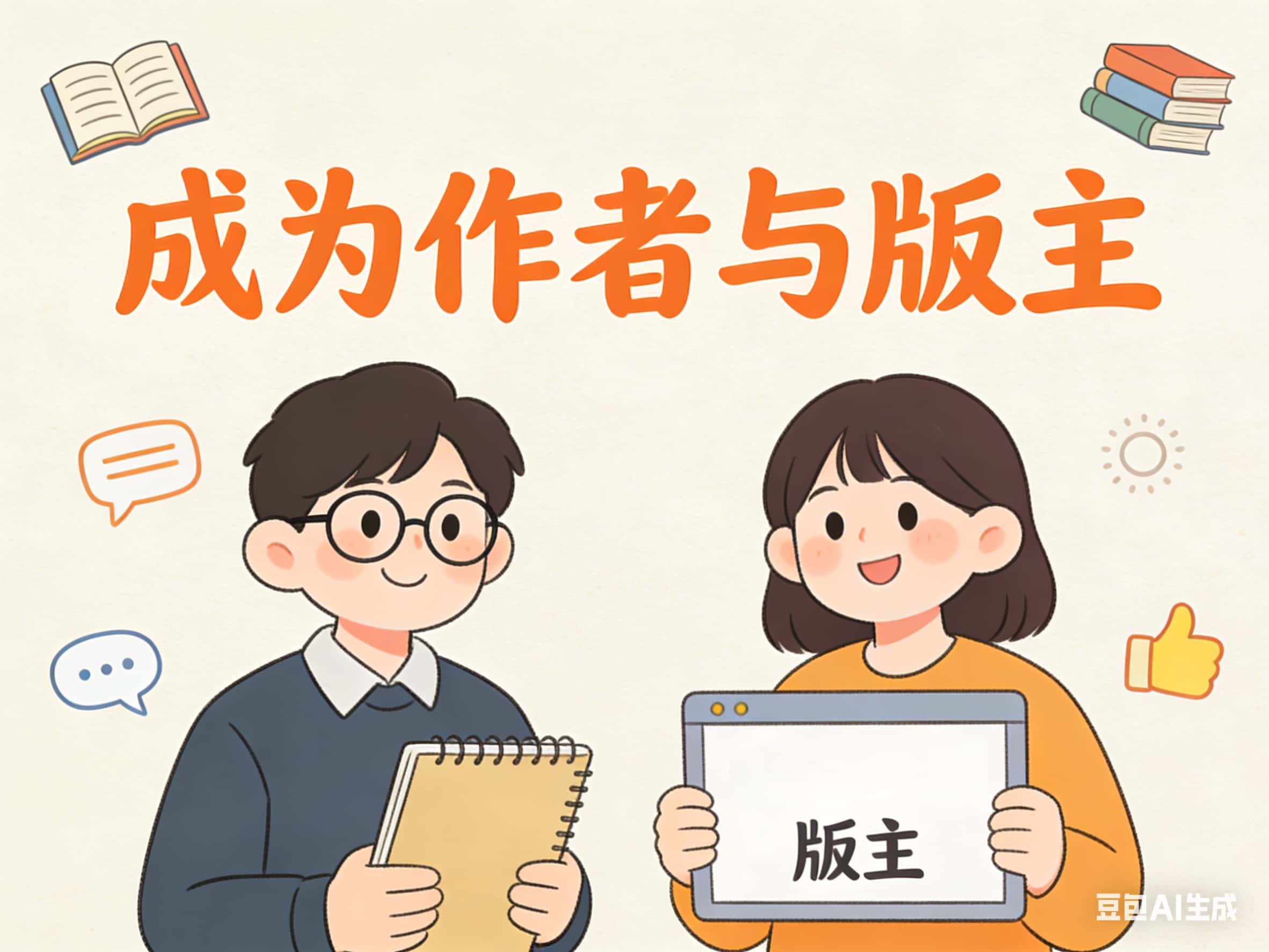 成为作者与版主